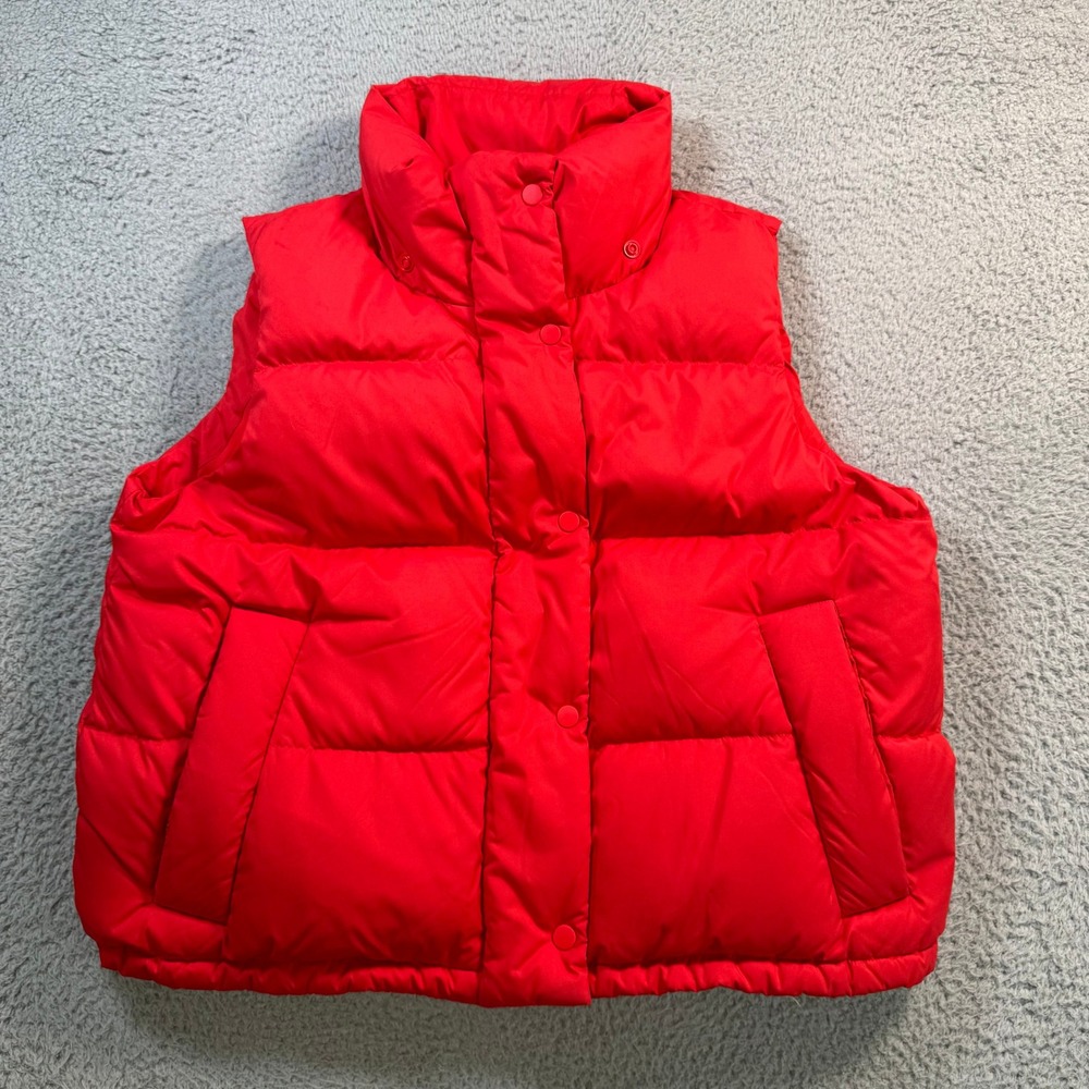 Lululemon Wunder Puff Down Vest Red Women Size 6 Goose Down Puffer Vest